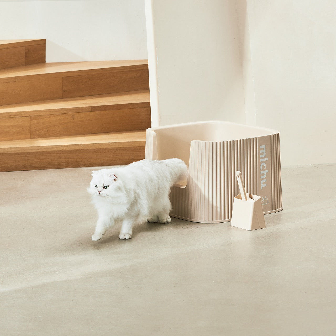 Michu XXL BoBa Deluxe Cat Litter Box – Spacious High‑Wall Design