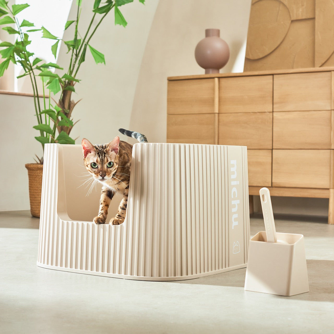 Michu XXL BoBa Deluxe Cat Litter Box – Spacious High‑Wall Design