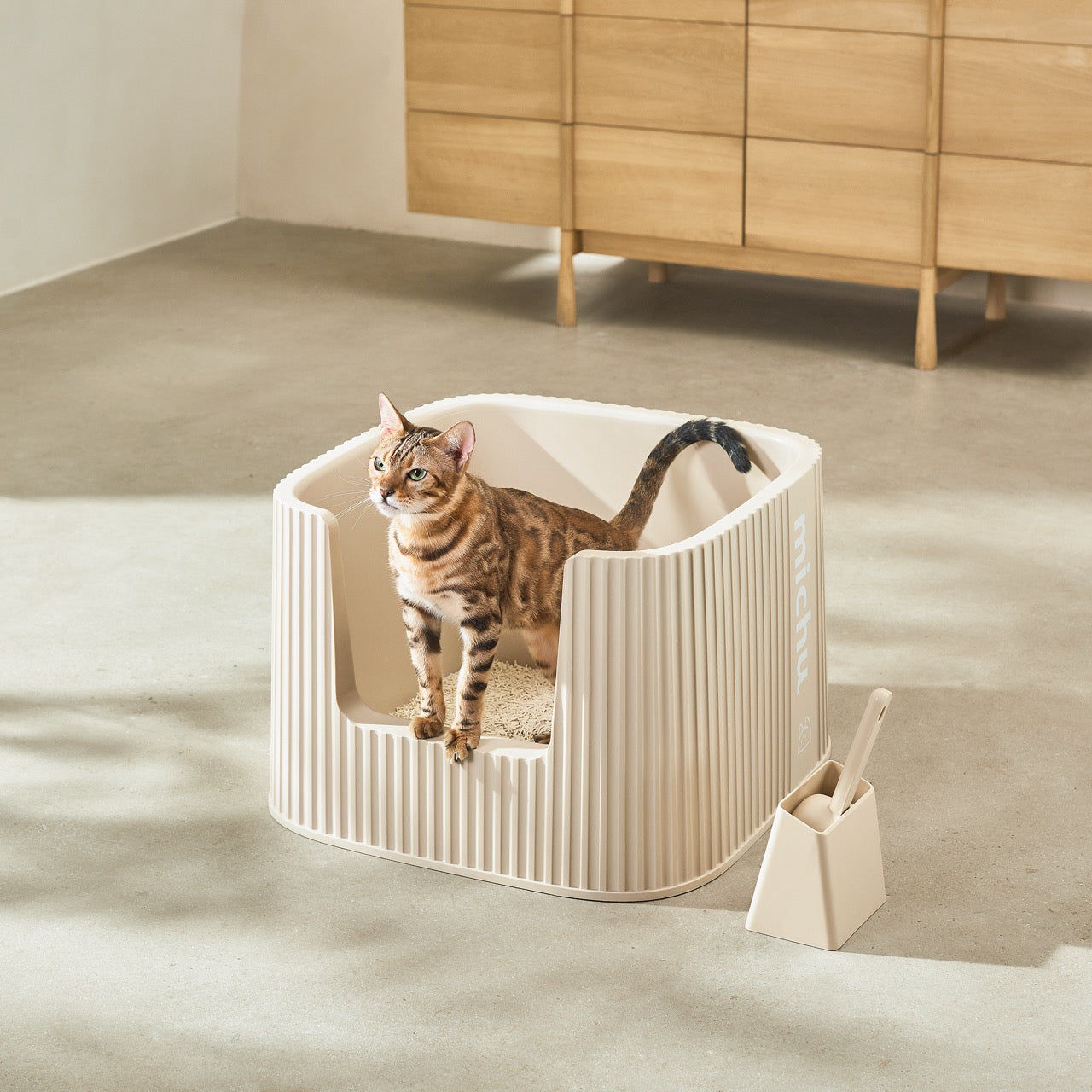 Michu XXL BoBa Deluxe Cat Litter Box – Spacious High‑Wall Design