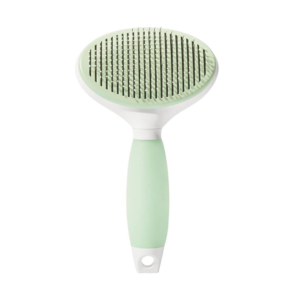 Michu Cream Round-Head Grooming Brush for Dogs & Cats