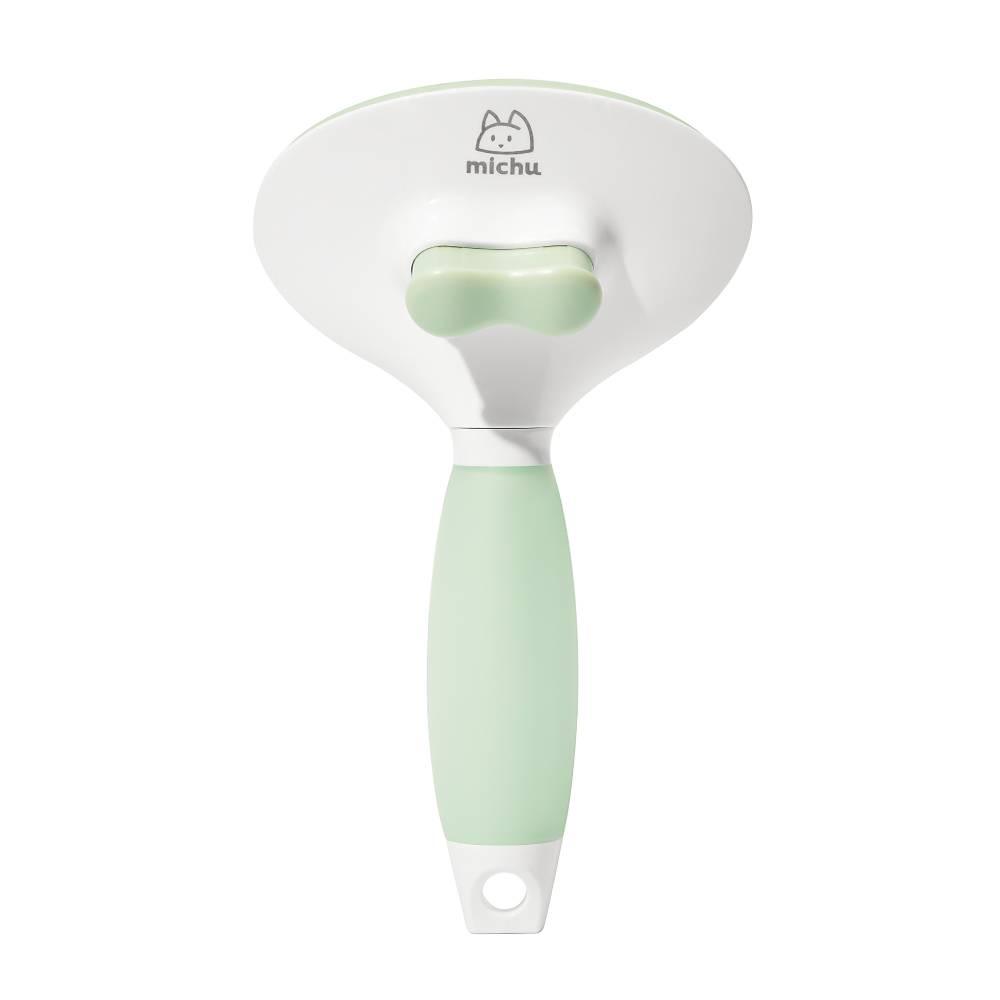 Michu Cream Round-Head Grooming Brush for Dogs & Cats