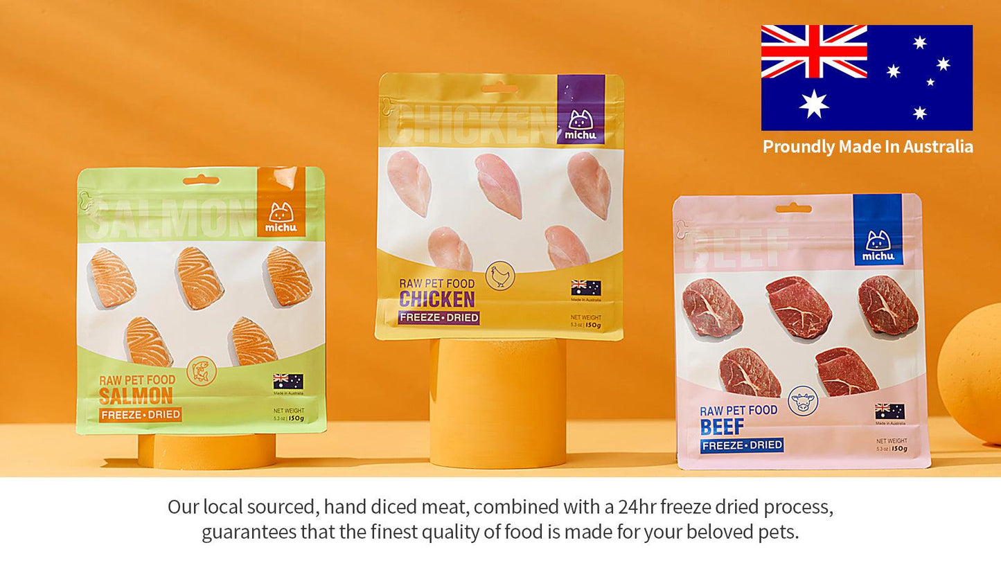 Michu Freeze-Dried Raw Pet Food 150g Chicken Beef Treats