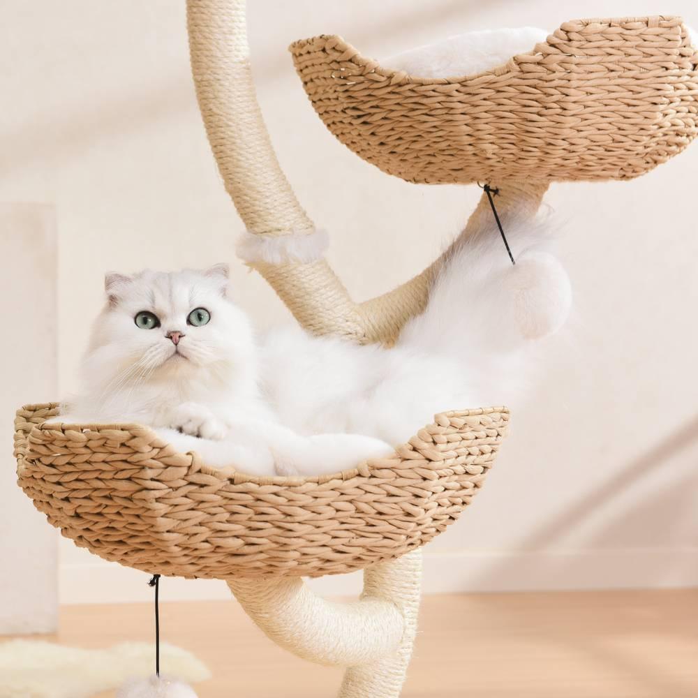 MICHU Iris Deluxe 3‑Tier Designer Flower Cat Tree