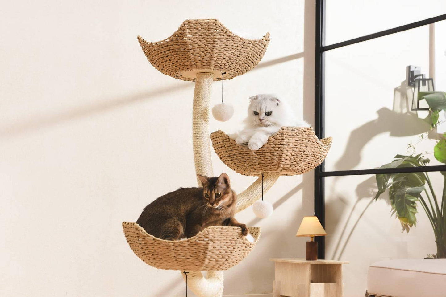MICHU Iris Deluxe 3‑Tier Designer Flower Cat Tree