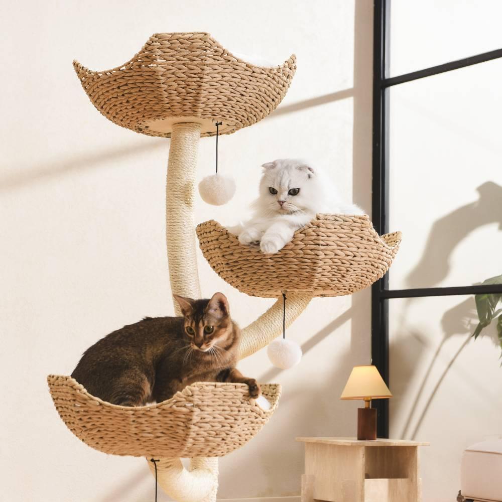 MICHU Ivy Cat Tower Deluxe 4-Tier Designer Tall Cat Tree