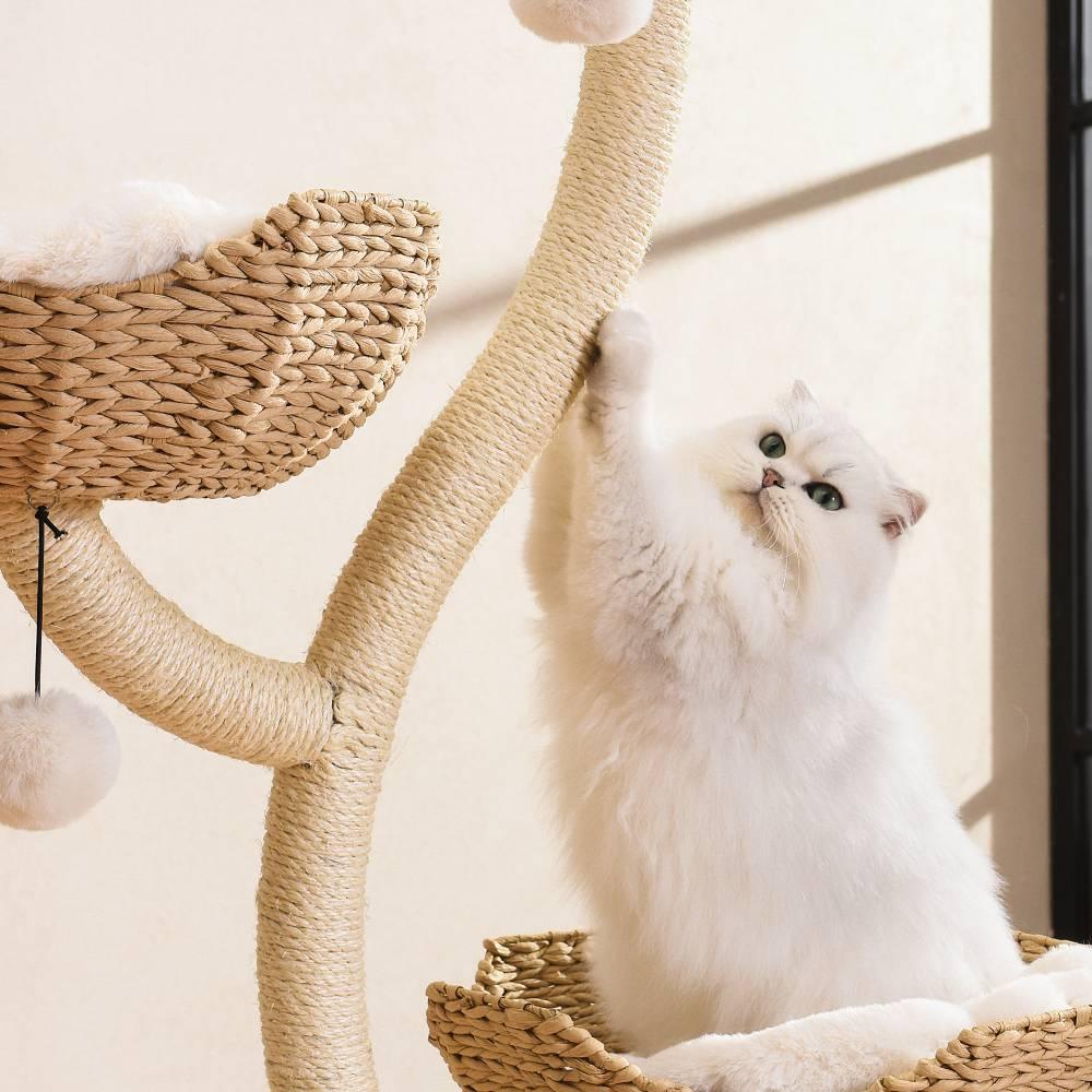 MICHU Ivy Cat Tower Deluxe 4-Tier Designer Tall Cat Tree
