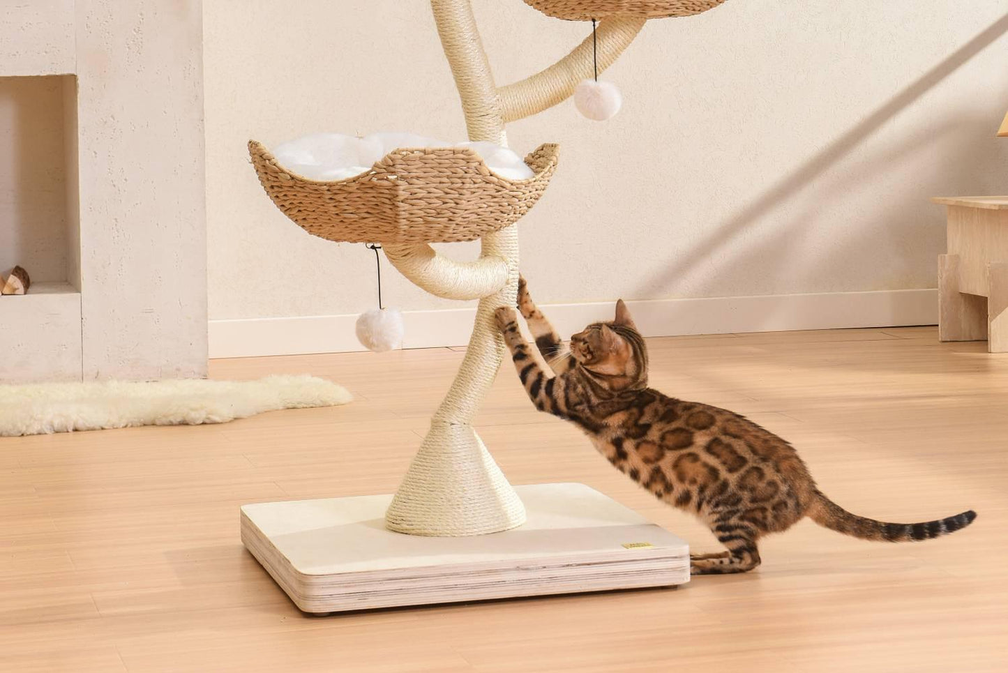 MICHU Ivy Cat Tower Deluxe 4-Tier Designer Tall Cat Tree