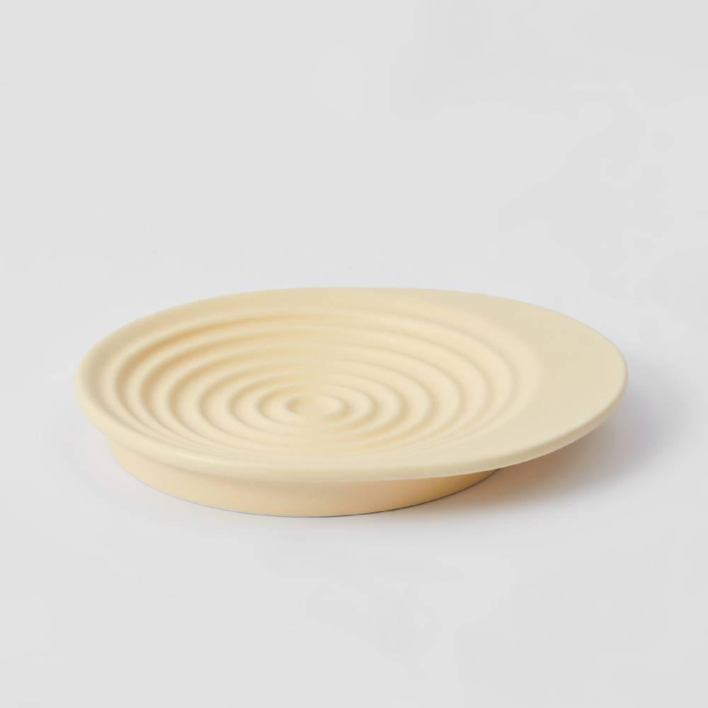 Premium Raised Ceramic Cat Bowl Set in Barley White