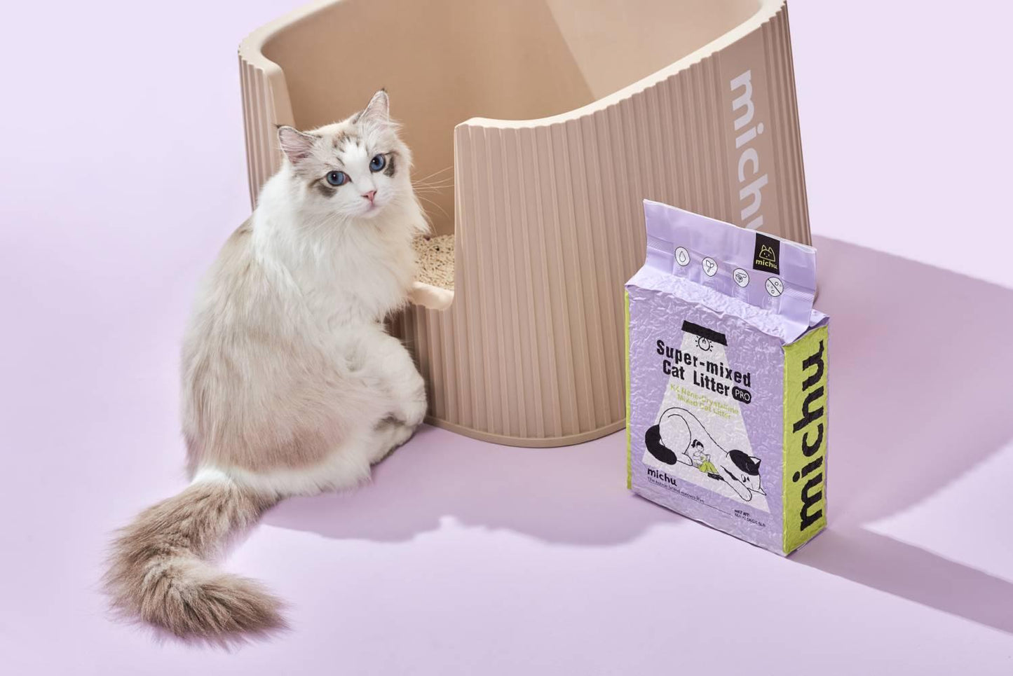 Michu Premium Mixed Tofu Cat Litter Pro Gen2 6L Flushable