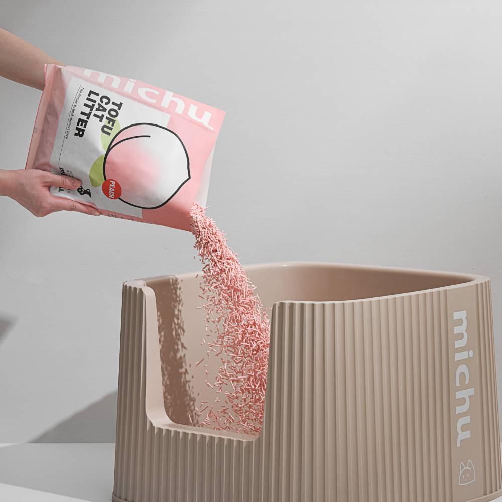 Michu Gen3 Natural Tofu Cat Litter 6L Dust‑Free Clumping