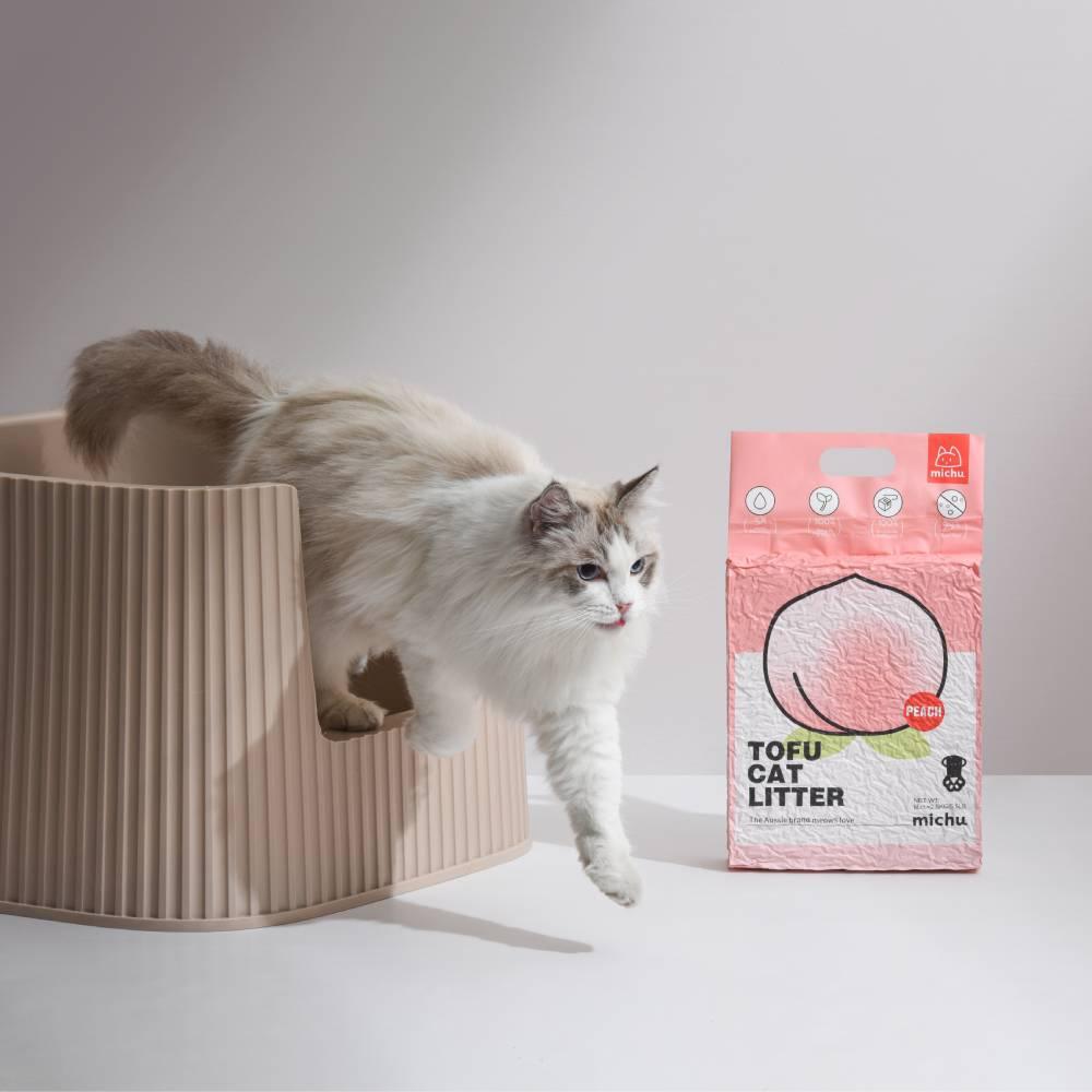 Michu Gen3 Natural Tofu Cat Litter 6L Dust‑Free Clumping