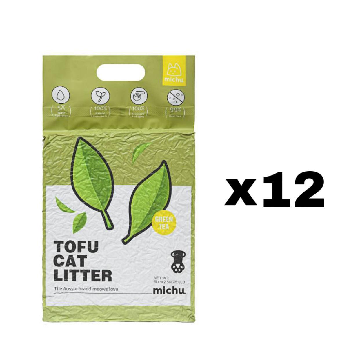 Michu Gen3 Natural Tofu Cat Litter 6L Dust‑Free Clumping