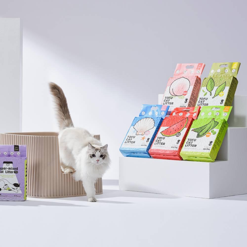 Michu Gen3 Natural Tofu Cat Litter 6L Dust‑Free Clumping