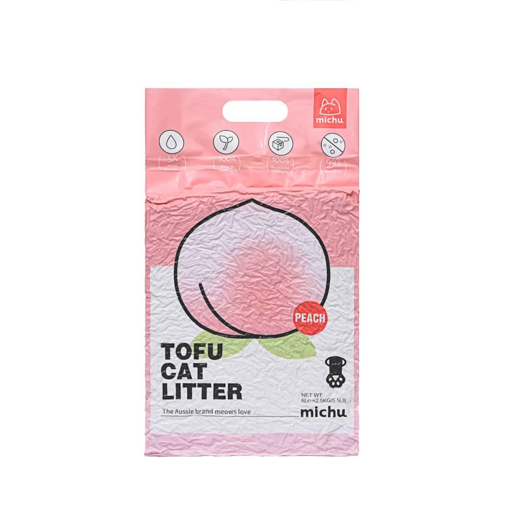 Michu Gen3 Natural Tofu Cat Litter 6L Dust‑Free Clumping