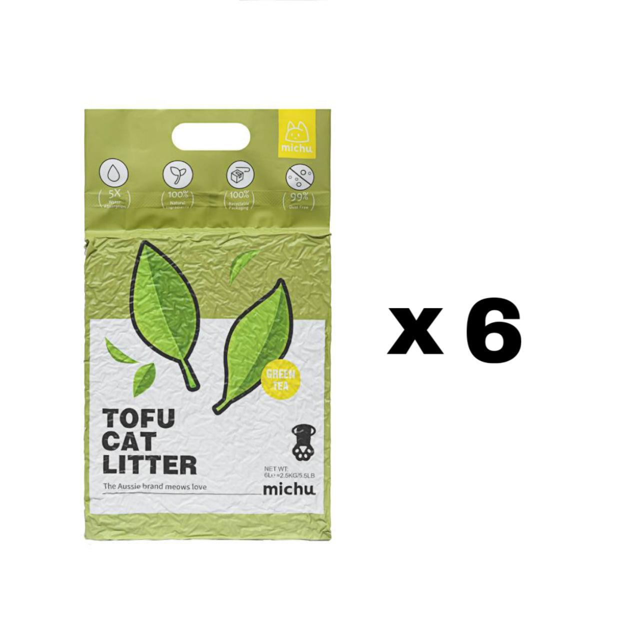 Michu Gen3 Natural Tofu Cat Litter 6L Dust‑Free Clumping