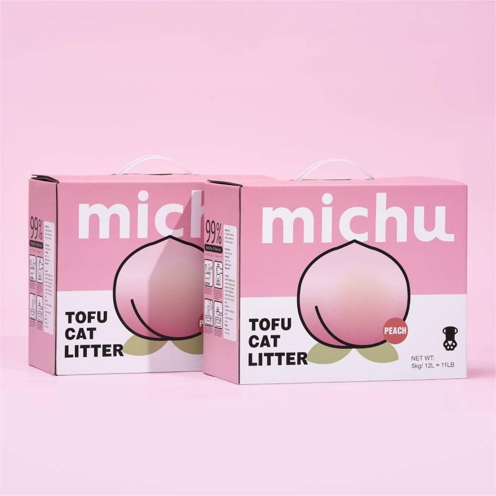 Michu Natural Clumping Tofu Cat Litter 5kg Value Box