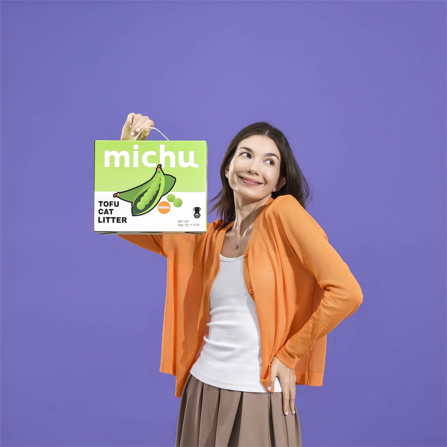 Michu Natural Clumping Tofu Cat Litter 5kg Value Box