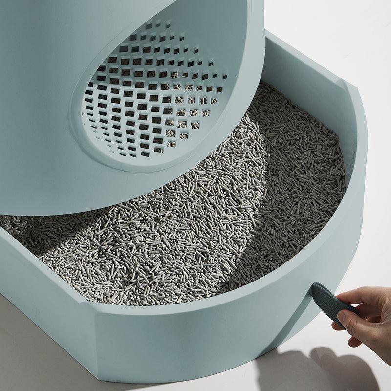 Michu XL Castle Semi-Closed Cat Litter Box with Scratch Pad