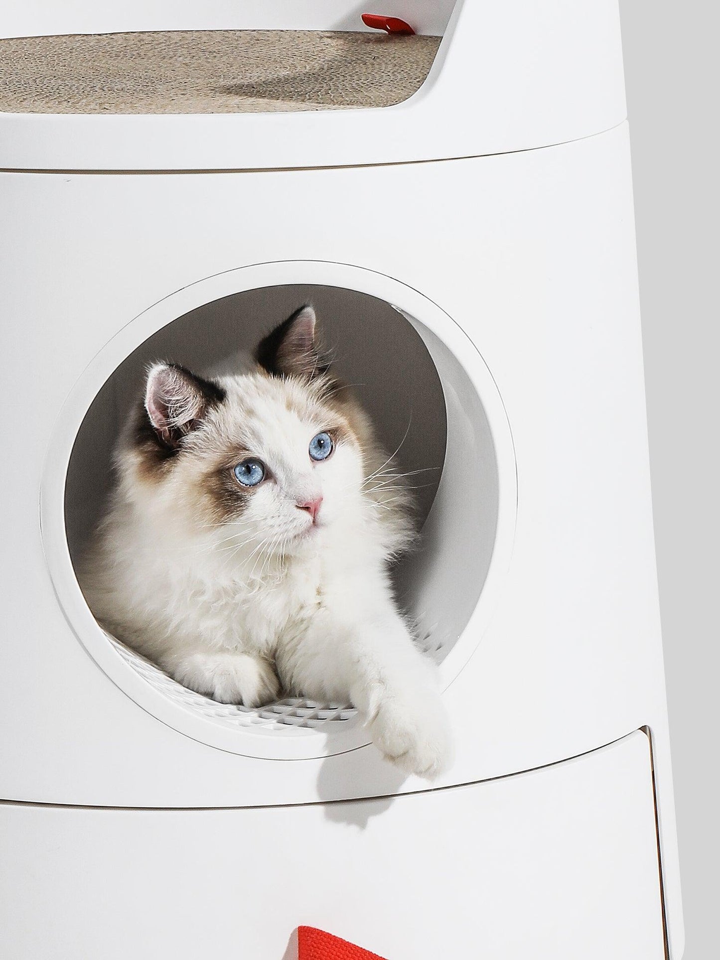 Michu XL Castle Semi-Closed Cat Litter Box with Scratch Pad
