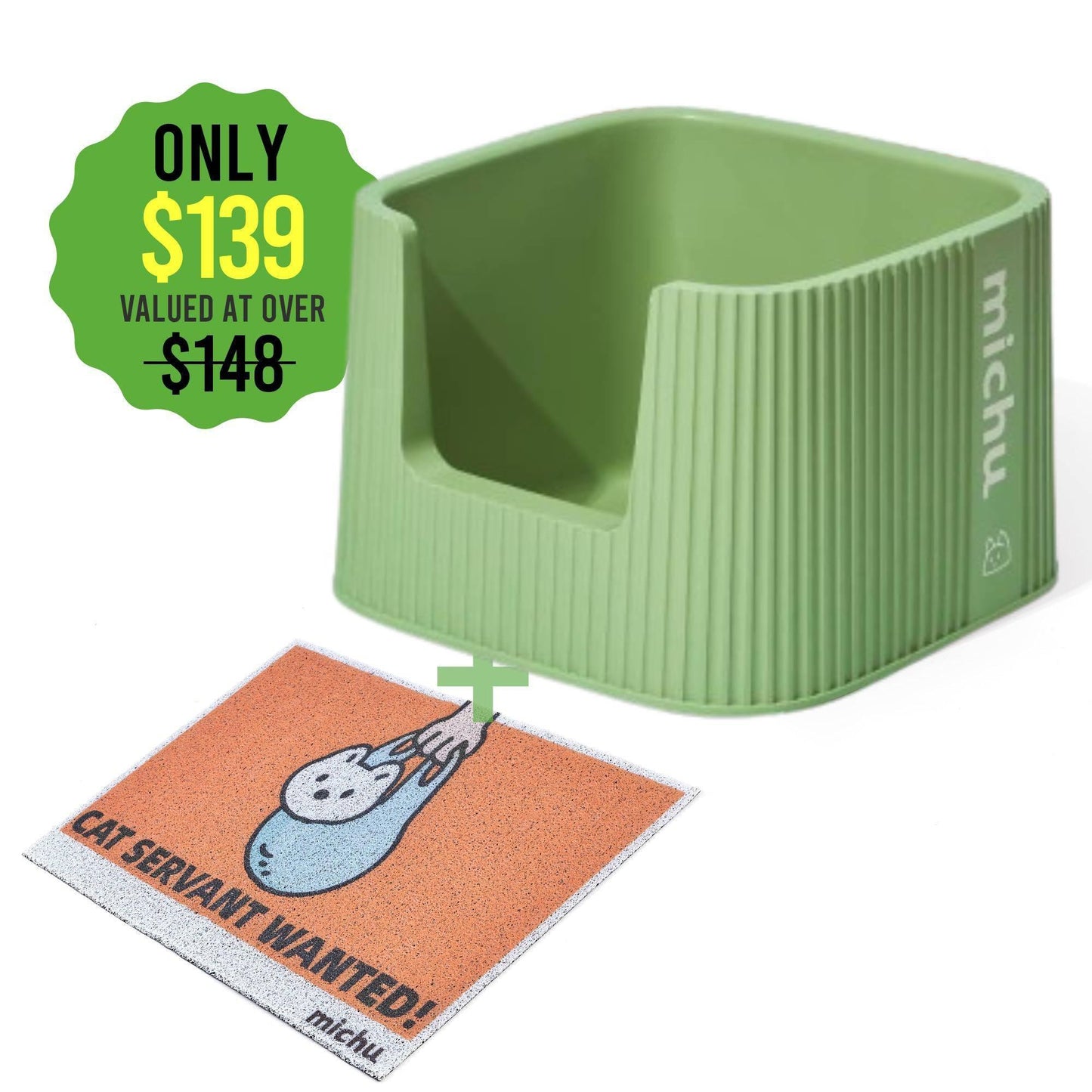 Michu XXL BoBa Deluxe Cat Litter Box – Spacious High‑Wall Design