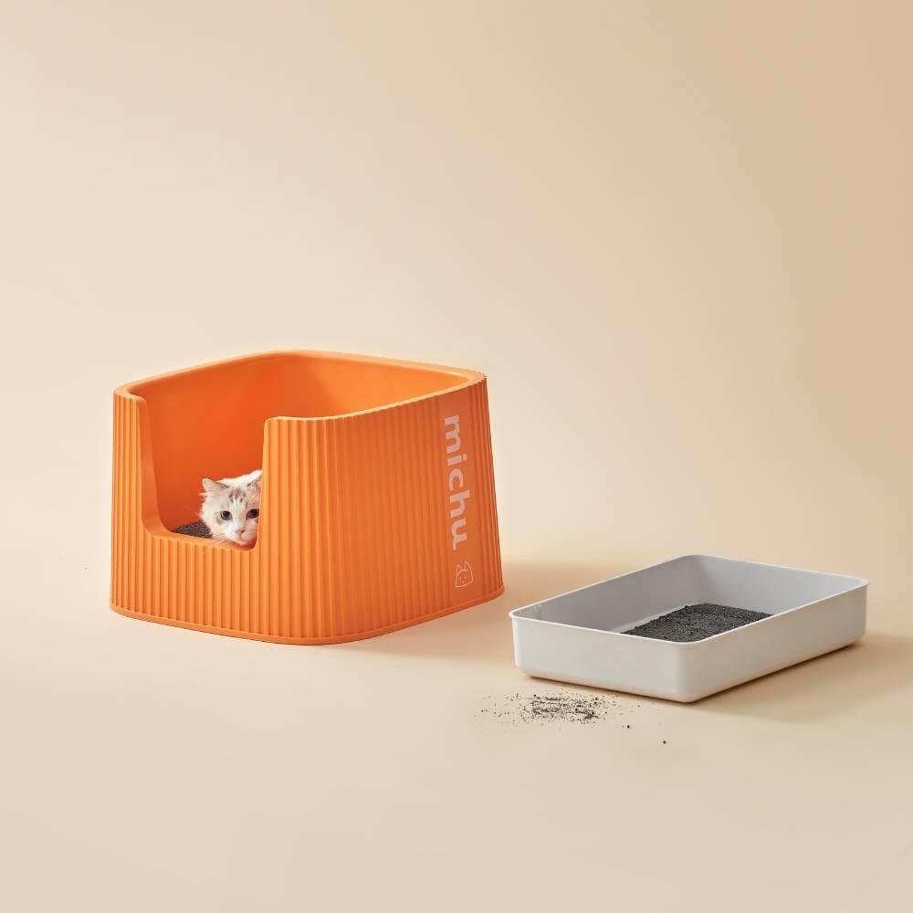 Michu XXL Coral Deluxe Cat Litter Box – Spacious, Stylish & Odour‑Control