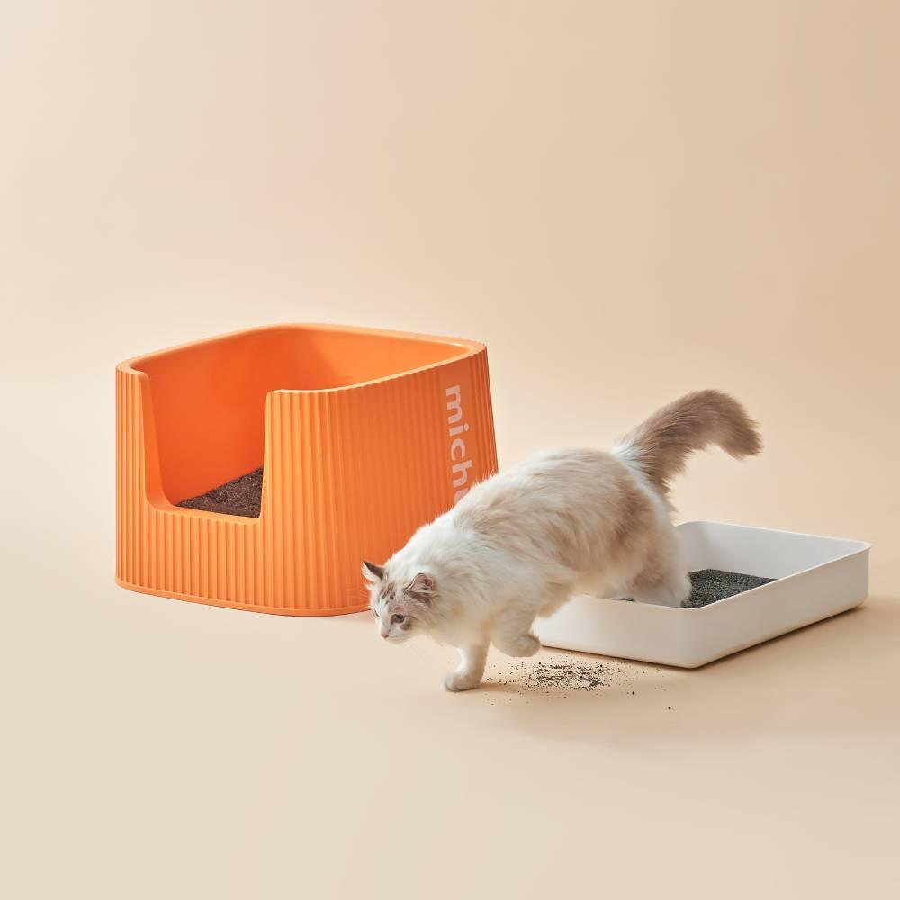 Michu XXL Coral Deluxe Cat Litter Box – Spacious, Stylish & Odour‑Control