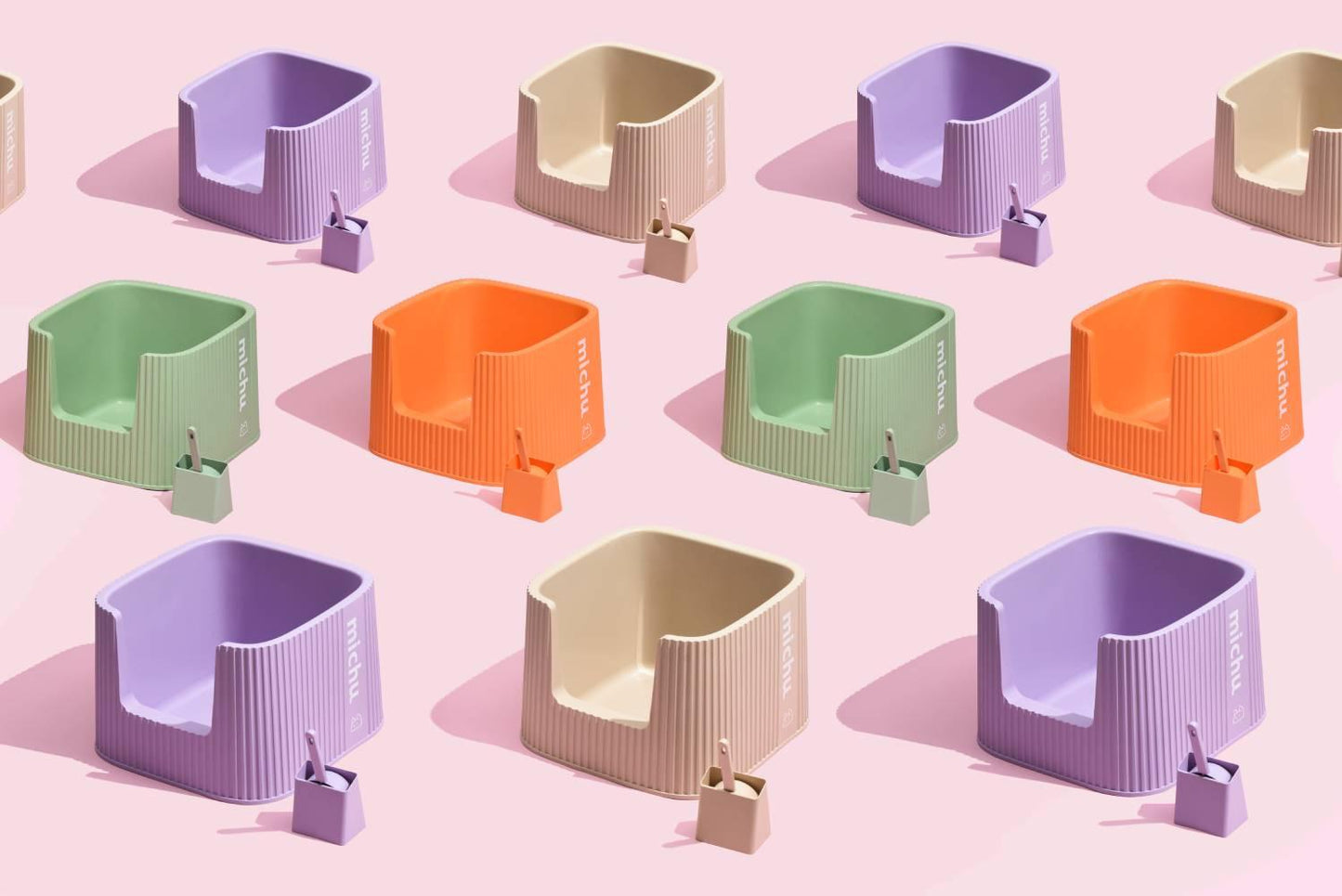 Michu XXL Coral Deluxe Cat Litter Box – Spacious, Stylish & Odour‑Control