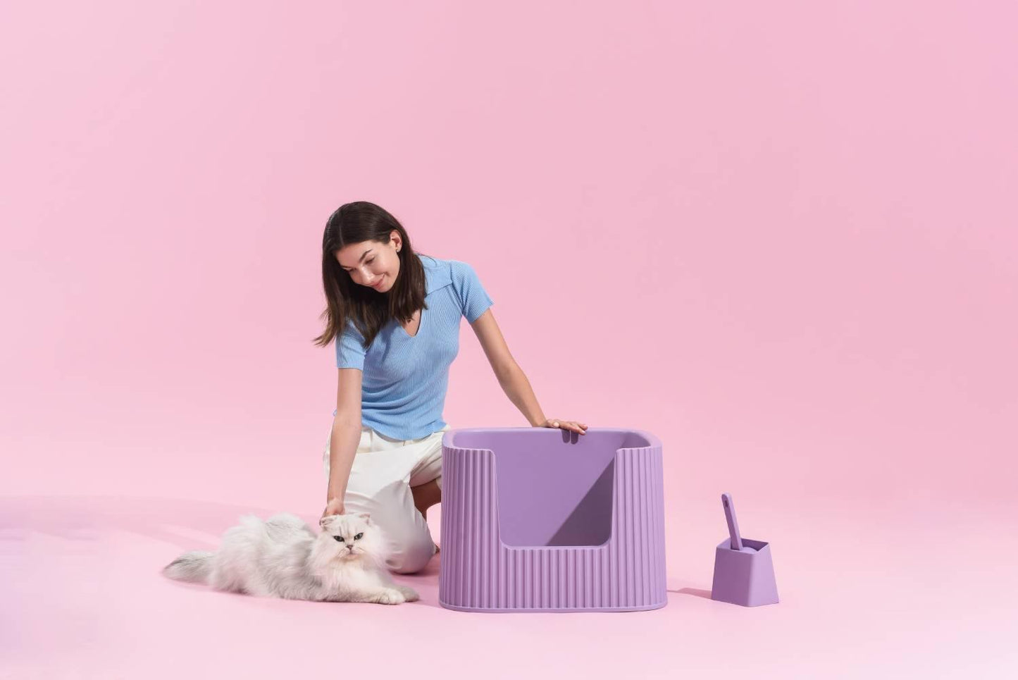 Michu XXL Stella Deluxe Spacious Cat Litter Box with Lid