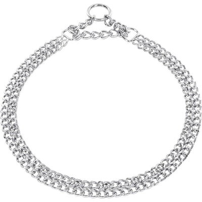 Herm Sprenger Martingale Chrome Chain Collar 2 Rows - Superior Dog Training