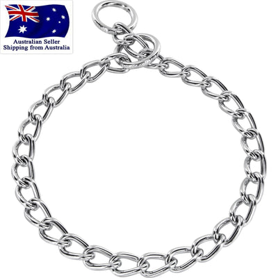 Herm Sprenger Chrome Plated Dog Chain Collar, 4mm, Strong and Durable