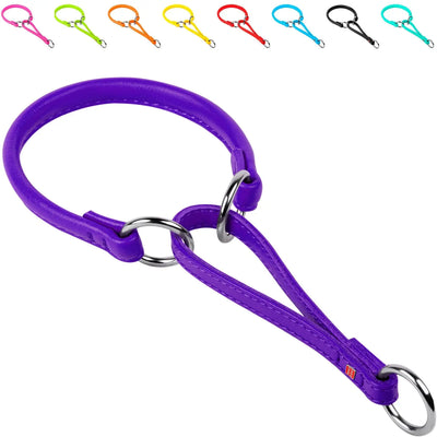 Waudog Leather Martingale Dog Collar for Training & Control (60cm)