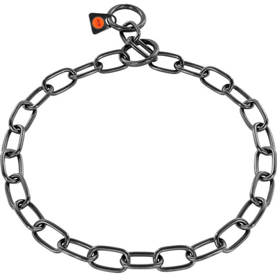 Herm Sprenger Black Fursaver Training Chain Collar for Dogs 3.0mm