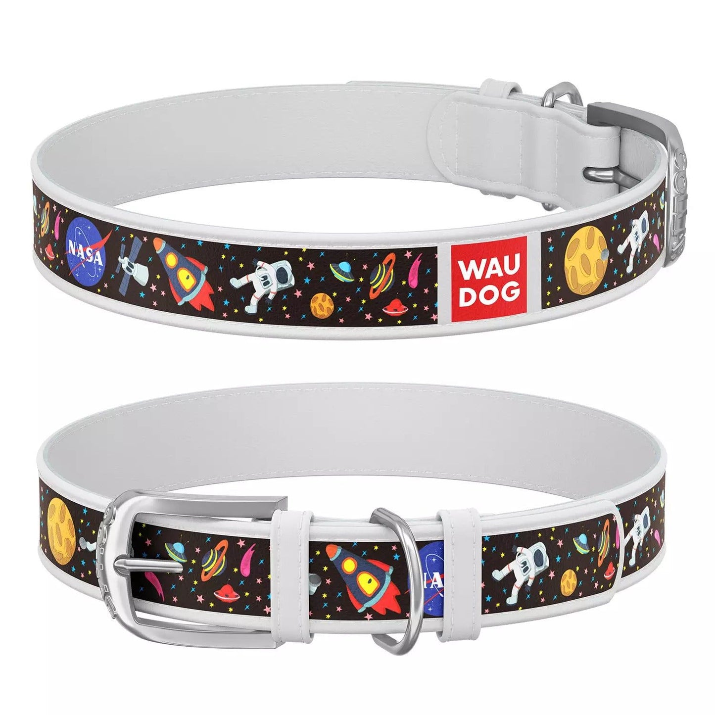 Premium WAUDOG NASA Dog Collar: Durable, Reflective, Adjustable for Optimal Canine Comfort