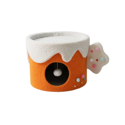 Catio Cake Cup Cat House: Purr-fectly Playful Pet Home with Cozy Comfort