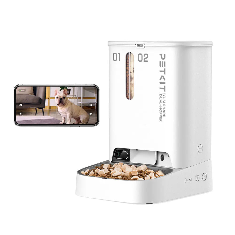PETKIT Yumshare Dual Hopper Smart Feeder with Camera for Pets