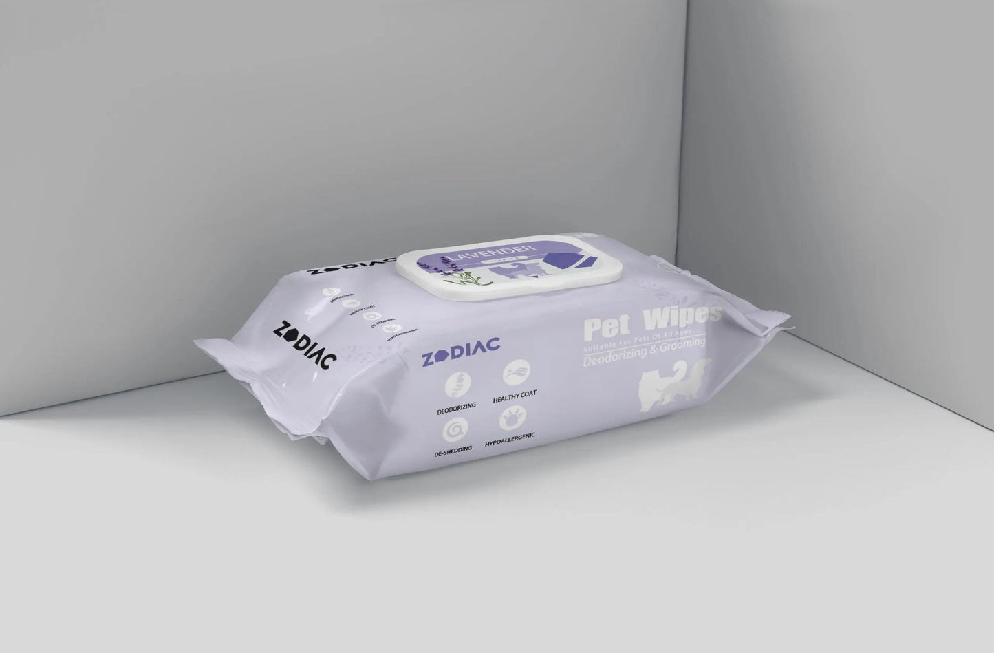Zodiac Lavender Scented Pet Wipes: Gentle Cleaning for Dogs & Cats, 100 Count