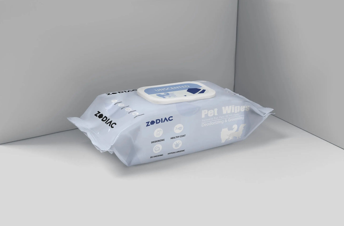 Zodiac Unscented Pet Wipes: Gentle Cleaning for Paws, Fur & Sensitive Skin