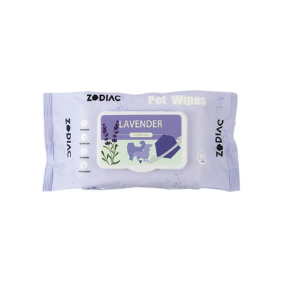Zodiac Lavender Scented Pet Wipes: Gentle Cleaning for Dogs & Cats, 100 Count