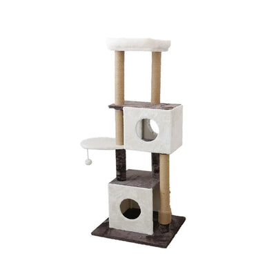 Catio Deluxe Multi-Function Three-Level Dual Cat Scratching Tree 141cm