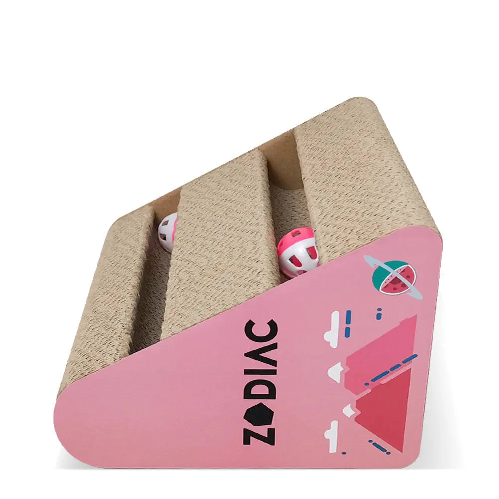 Zodiac Triangle Cat Ball Scratcher: Watermelon, Interactive Play and Health