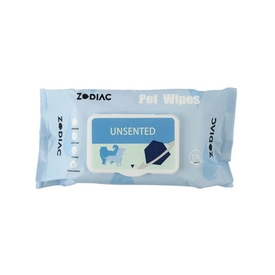 Zodiac Unscented Pet Wipes: Gentle Cleaning for Paws, Fur & Sensitive Skin