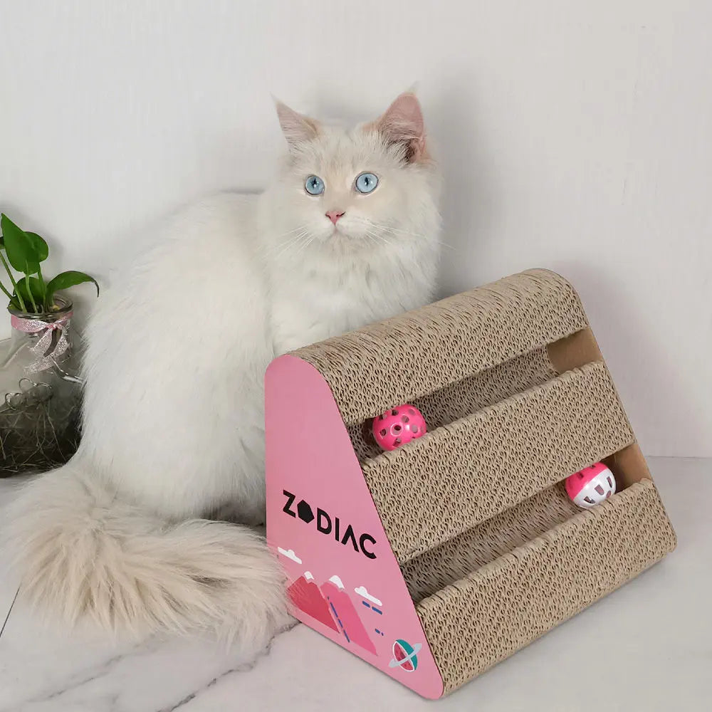 Zodiac Triangle Cat Ball Scratcher: Watermelon, Interactive Play and Health