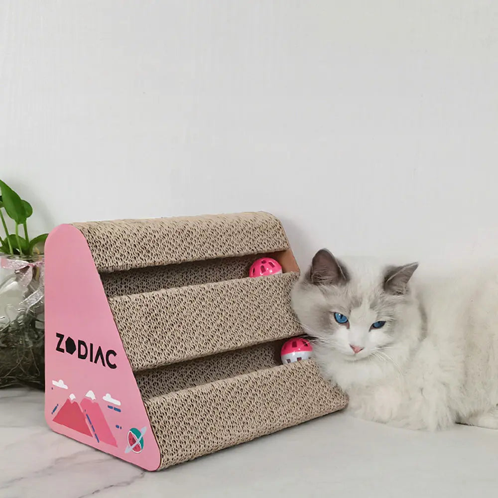 Zodiac Triangle Cat Ball Scratcher: Watermelon, Interactive Play and Health