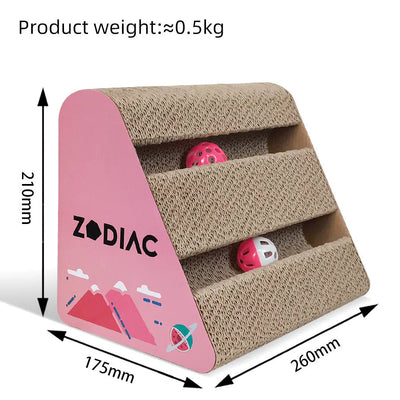 Zodiac Triangle Cat Ball Scratcher: Watermelon, Interactive Play and Health