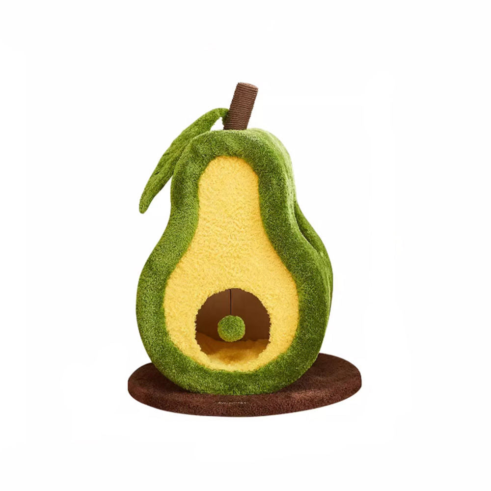 CMisstree Avocado Multi-functional Cat Scratching Post and Bed Cozy Fun