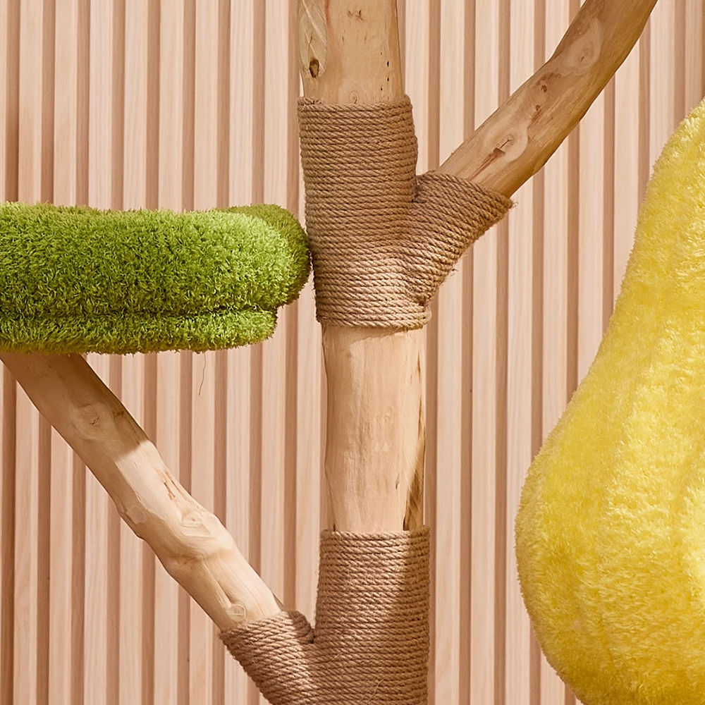 Multi-Level Cat Tree: Pear Hammock, Cozy Cat House, Scratching Posts for Feline Fun