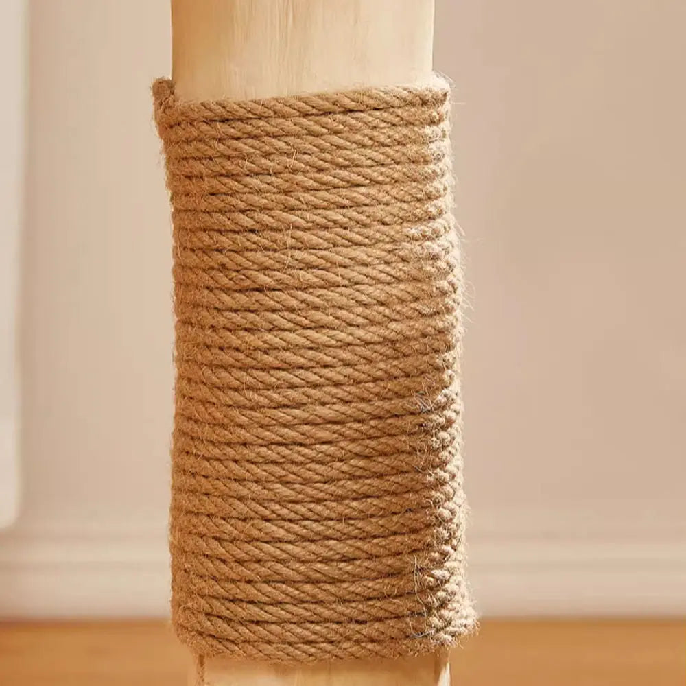 CMisstree Two-Level Tree Hollow Solid Wood Cat Tree for Playful Felines