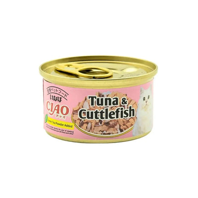 CIAO White Meat Tuna with Cuttlefish in Jelly Cat Canned Food A-03 75g