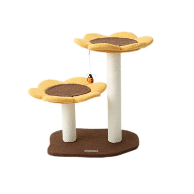 CMISSTREE 2-Level Sunflower Cat Scratching Tree: Playful Pet Furniture