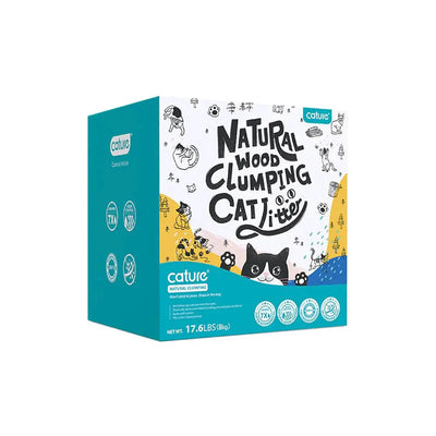Cature Wood Clumping Cat Litter Smart Pellets 20L 8kg Natural Odour Control
